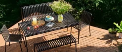 1 Palissade Bord, 2 Palissade Armchair og 1 Palissade Dining Bench