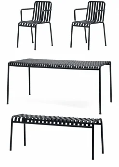 1 Palissade Bord, 2 Palissade Armchair og 1 Palissade Bench