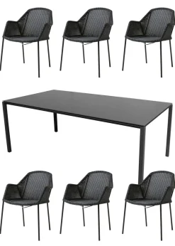 1 Pure table og 6 Breeze stole