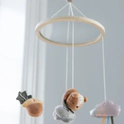 Baby musical mirror mobile, Woodland