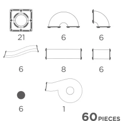 Ball Run Compact Pack Intense 60 pieces