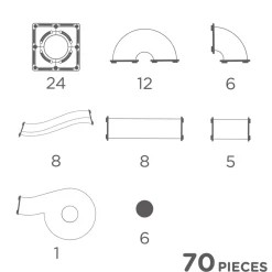 Ball Run Creative Pack Pastel 70 pieces