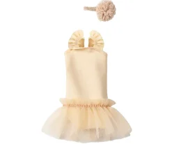 Ballet Suit And Tulle Skirt Cream