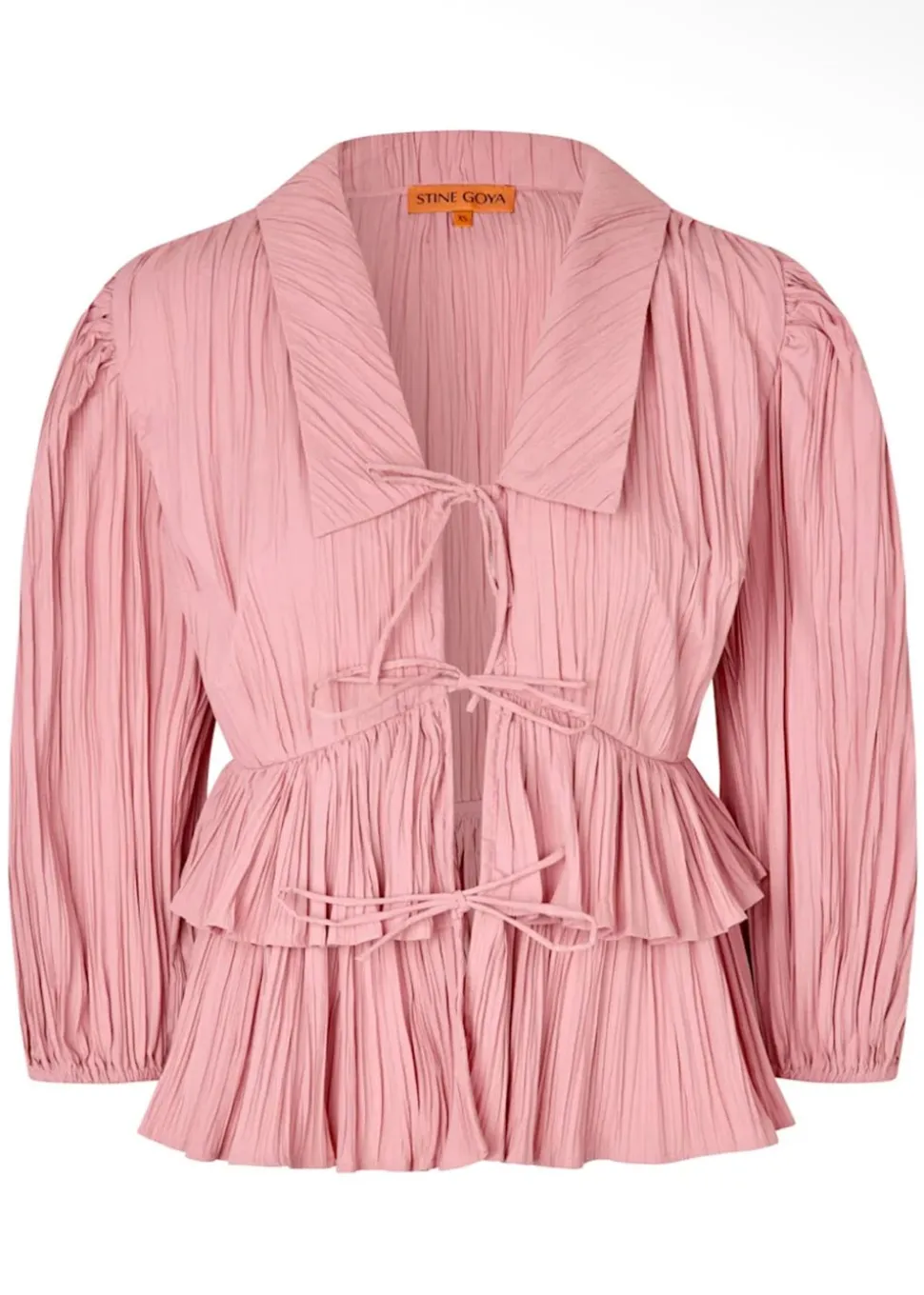 Balloon Sleeve Tie Top