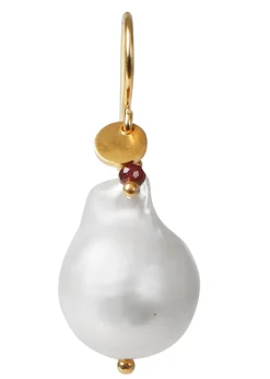 Baroque Pearl Earring With Gemstone
