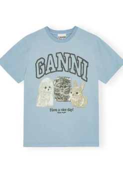 Basic Cotton Jersey Animals Relaxed T-shirt