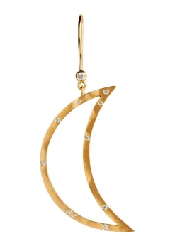Big Bella Moon with Stones Earring
