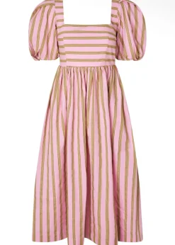 Blouson Sleeve Midi Dress