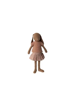 Bunny size 3, Chocolate brown, Knitted shirt and skirt