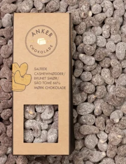 Cashewnødder / Brunet Smør / Flormelis / São Tomé 66% mørk chokolade