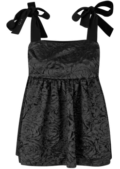 Contrasted Tie Top