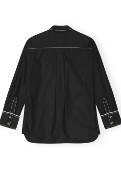 Cotton Poplin Long Sleeve Raglan Shirt