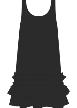 Cotton Poplin U-neck Mini Dress