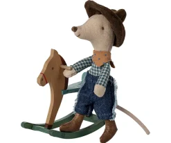 Cowboy Mouse On Rocking Horse, Little Brother