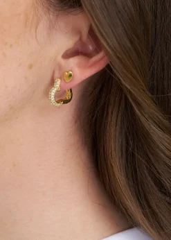 Esmee Heart Earring W. Zircons