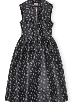 Floral Jacquard Midi Dress