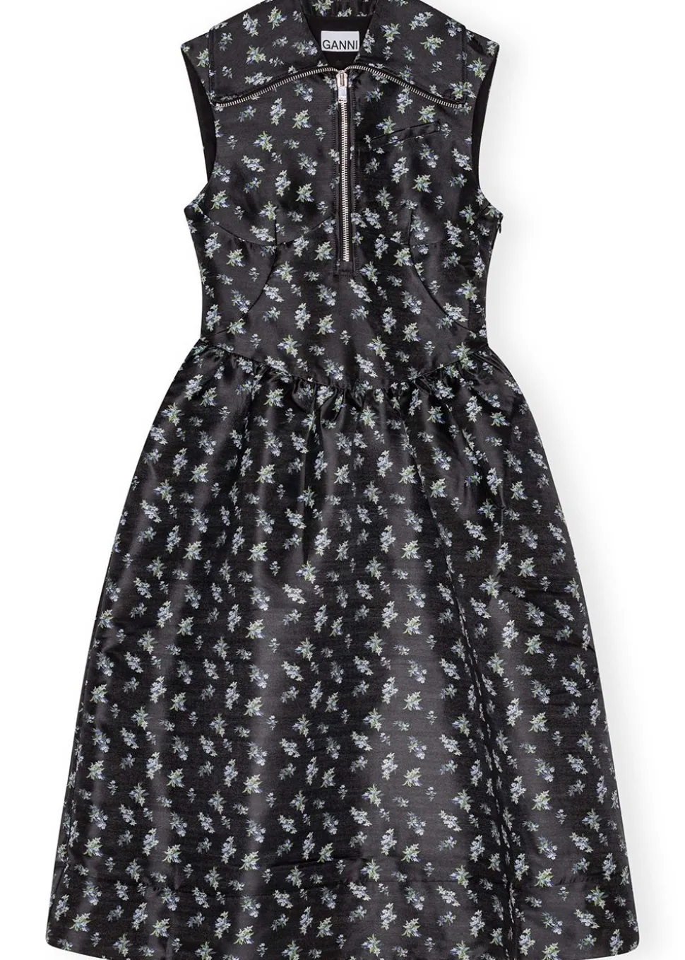 Floral Jacquard Midi Dress