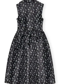 Floral Jacquard Midi Dress
