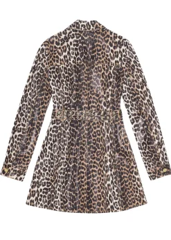 Foil Print Denim Dress