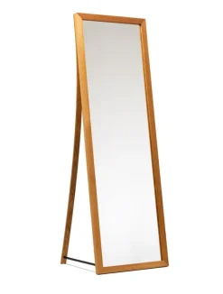 Framed oak mirror
