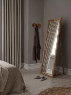Framed oak mirror
