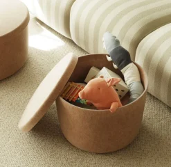 Hide Storage Pouf Large
