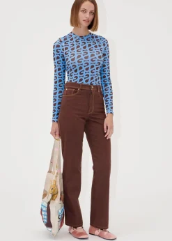 High Waist Straight Cut Pants