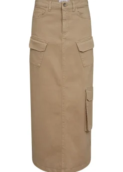 Ivy-Augusta Utility Maxi Skirt Khaki Twill