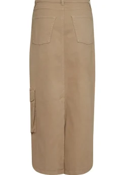Ivy-Augusta Utility Maxi Skirt Khaki Twill