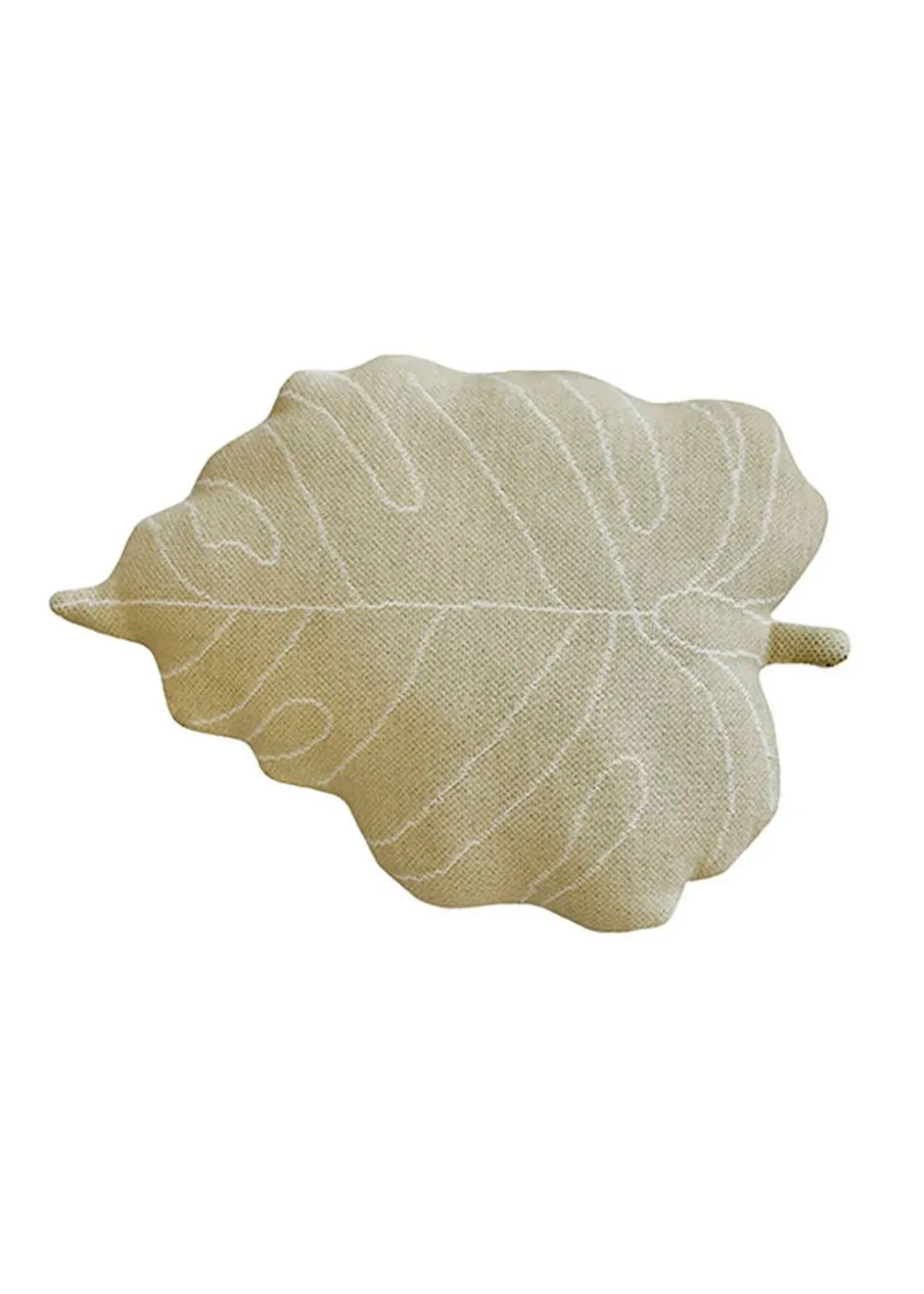 Knitted Cushion Baby Leaf
