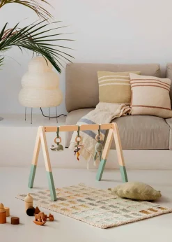 Knitted Cushion Baby Leaf