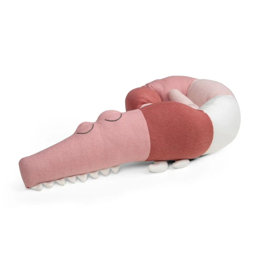 Knitted Cushion Sleepy Croc