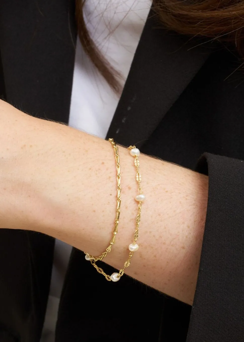 Lina Bracelet w. Gemstones & Pearls