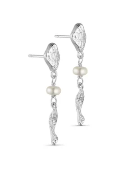 Lina Post Earrings W. Pendants & Pearls
