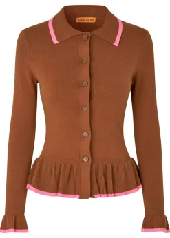 Linear Ruffle Cardigan