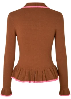 Linear Ruffle Cardigan