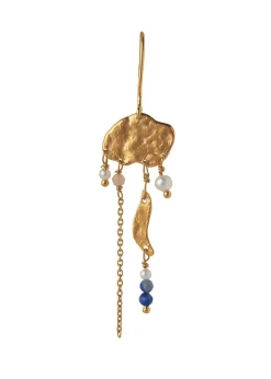 Long Gold Splash Earring – Chain & Color Pop