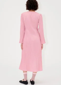 Long Sleeve Wrap Tie Dress