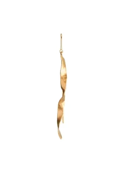 Long Twisted Hammered Earring