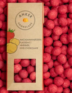 Macadamianødder / Salt / Hindbær / Hvid Chokolade