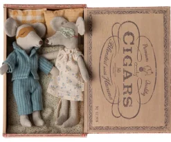 Mum And Dad Mice In Cigarbox
