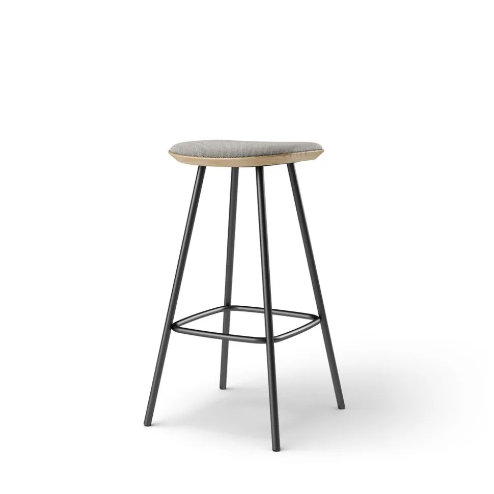 Pauline bar stool 75 cm metal frame - Oak Clear Wax Oiled