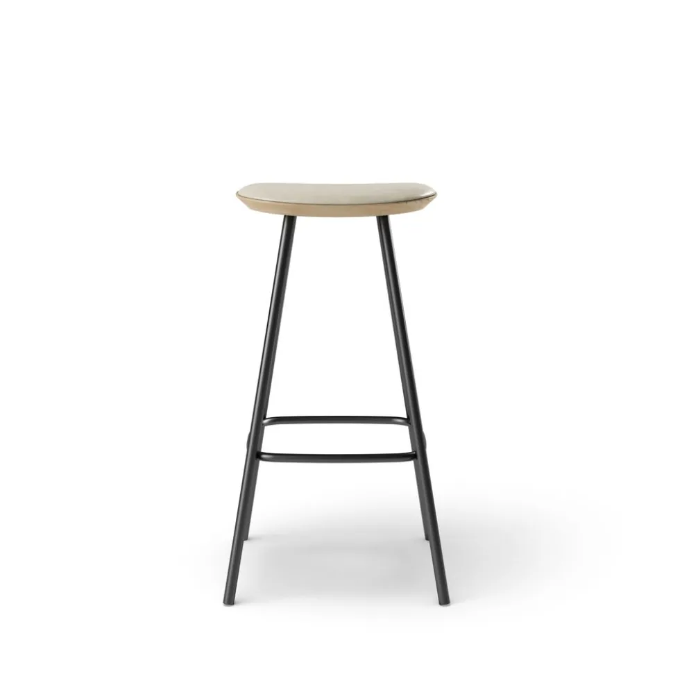 Pauline bar stool 75 cm metal frame - Oak Clear Wax Oiled