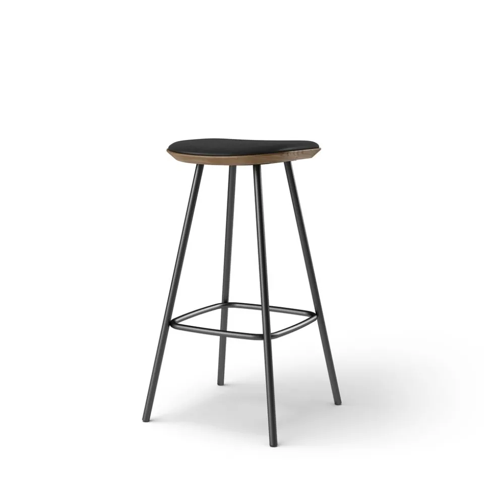 Pauline bar stool 75 cm metal frame - Oak Smoked Oiled