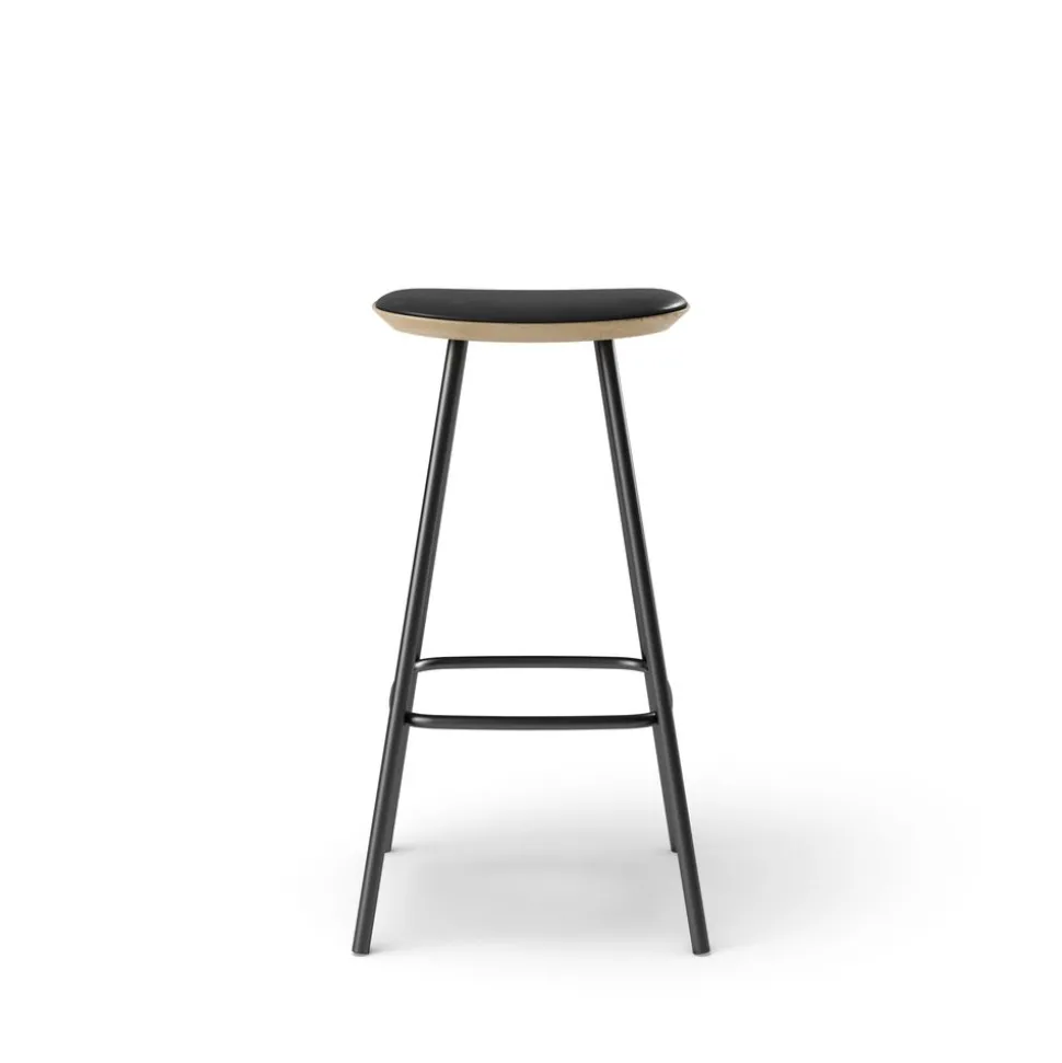 Pauline bar stool 75 cm metal frame - Oak Clear Wax Oiled