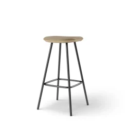 Pauline bar stool 75 cm metal frame - Oak Clear Wax Oiled
