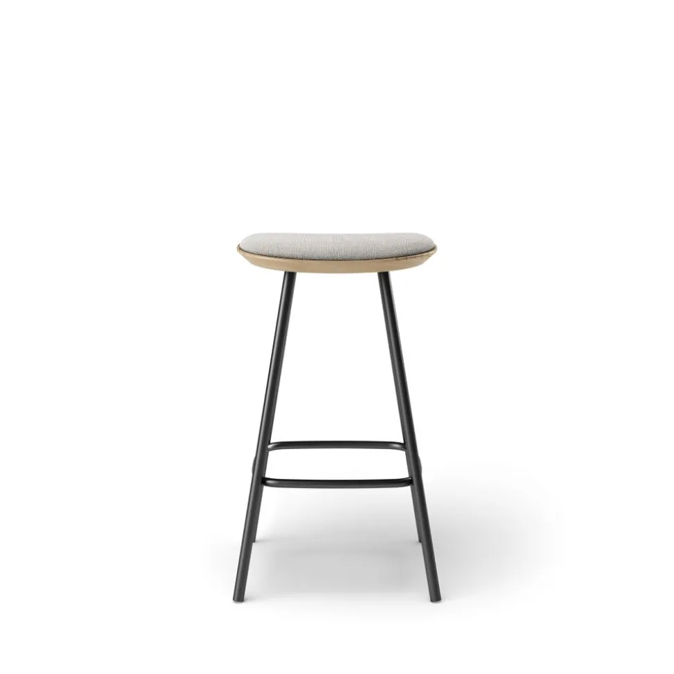 Pauline barstool 65 cm with black metal frame - Oak Clear Wax Oiled