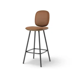 Pauline Comfort Barstool 65 cm with metal frame - Oak Smoked Oiled