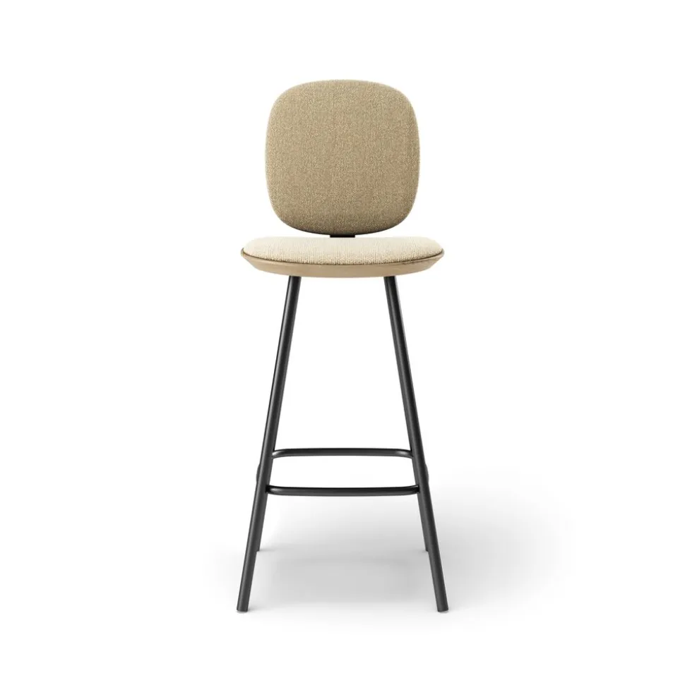 Pauline Comfort Barstool 65 cm with metal frame - Oak Clear Wax Oiled