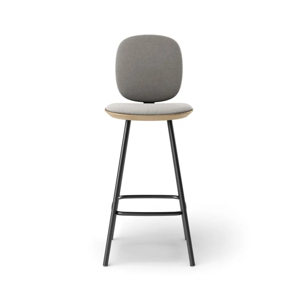Pauline Comfort Barstool 65 cm with metal frame - Oak Clear Wax Oiled